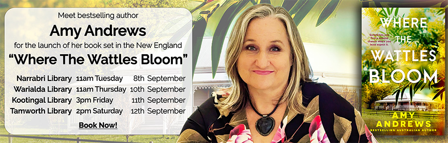 Amy Andrews book launch author tour - Where the Wattles Bloom